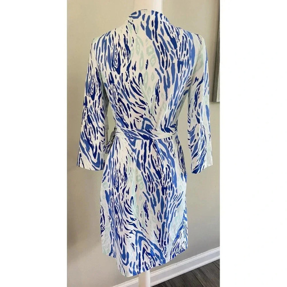 NWT Persifor Louise Dress Wrap Blue Green Spearmint Small S New - Picture 3 of 7